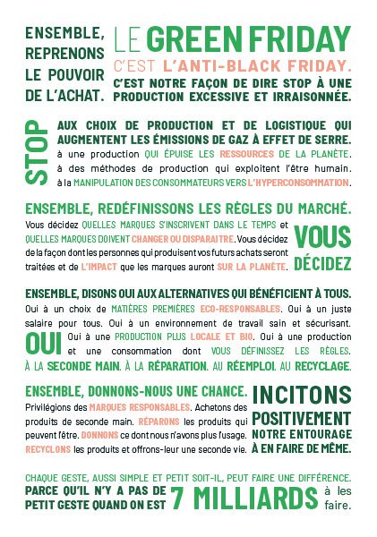 Manifeste du Green Friday