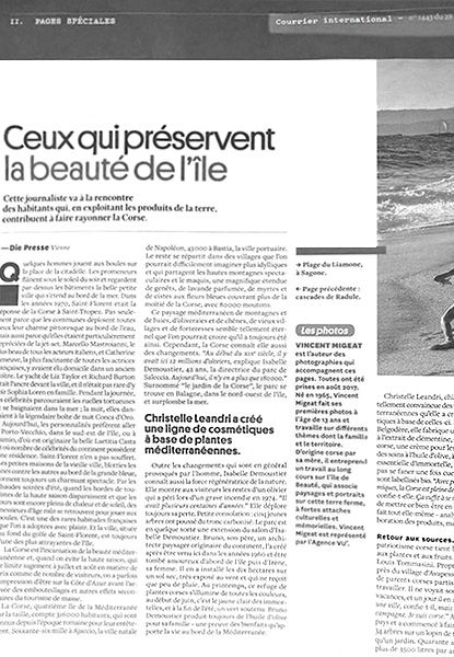 donna è parution presse COURRIER INTERNATIONAL
